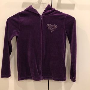 Purple Zip Up Jacket With Hood